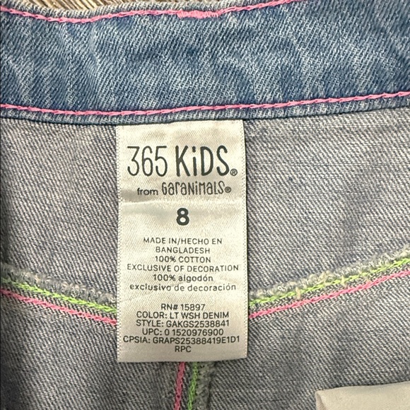 Kids Denim Shorts with Heart and Cherry Designs - Picture 11 of 16